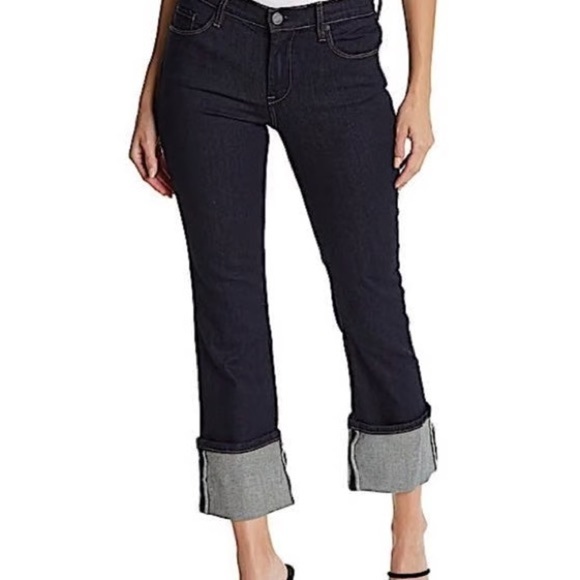 NWT Blank NYC Dark Blue Jeans with Cuffed Hem Size 27 - Picture 1 of 9